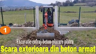 CUM se face o SCARA EXTERIOARA din BETON ARMAT❓ [upl. by Elokyn]