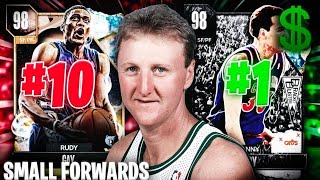 RANKING THE TOP 10 BEST SMALL FORWARDS IN NBA 2K24 MyTEAM INCLUDING GAMBLING CARDS [upl. by Reivilo]