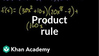 Product rule  Taking derivatives  Differential Calculus  Khan Academy [upl. by Cnut]