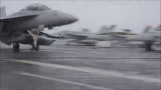 F18 carrier landing on USS George Washington [upl. by Sorilda935]