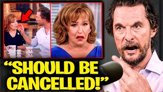 Matthew McConaughey Reveals How RUDE Joy Behar Is On The View [upl. by Arhat]