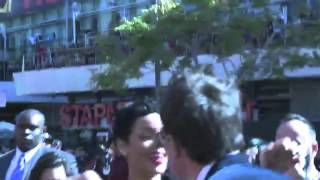 Chris Brown vs Kissing Reporter Kissed RIHANNA  MTV VMA 2012 [upl. by Atnomed]