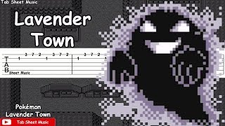 Pokémon  Lavender Town Pueblo Lavanda Guitar Tutorial [upl. by Enined874]