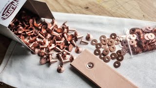 How to Set Copper Rivets By Hand [upl. by Sikleb]