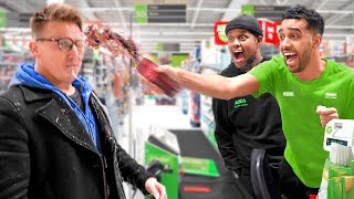 We Pretended To Work At The Grocery Store Fake Employee Prank [upl. by Kline81]