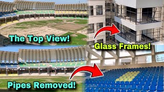 Beautiful Top View Of Peshawar Cricket Stadium  Glasses Installation Inside Hostel  Latest Updates [upl. by Craddock]