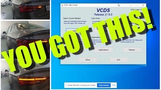 8V to 8V5 AUDI A3S3RS3 Dynamic taillight coding VCDS VIDEO 2OF2 [upl. by Verada354]