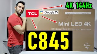 TCL C845 Mini LED QLED Smart TV 4K Unboxing y Review Completa  144Hz VRR [upl. by Cornew]