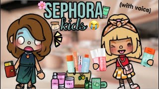 The Sephora kid 😫💀  toca boca roleplays  10 yr olds at sephora  toca life funny stories [upl. by Ezirtaeb]