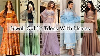 Diwali outfit ideas with nameDiwali dress for girls womenFestive outfitsDiwali dress collection [upl. by Trevorr]