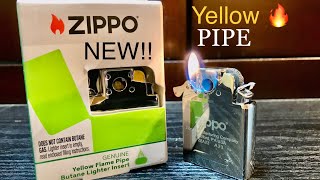 NEW Zippo Yellow Flame Pipe Insert Unboxing amp Review [upl. by Etteuqaj]