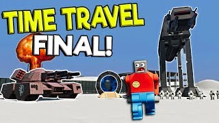 LEGO ALIEN ROBOTS ATTACK LEGO TIME TRAVELER  Brick Rigs Gameplay Challenge  Lego Movie Survival [upl. by Nilhtac]