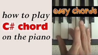 C Piano Chord  how to play C sharp major chord on the piano [upl. by Enirolf]