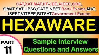 Hexaware 11 JobsCareerInterview QuestionsampAnswersVideosFreshersExperienced [upl. by Isabeau]