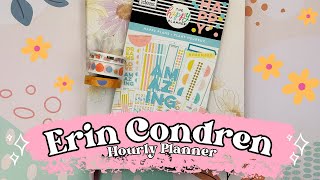 Erin Condren Hourly Planner  Plan with Me w Happy Planner Stickers  Happy Plans Pastel Stickers [upl. by Tilda]