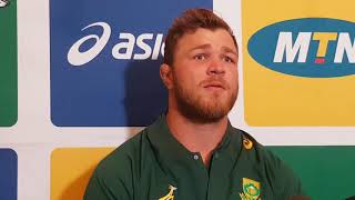 Duane Vermeulen doesnt know too many of his Springbok teammates well [upl. by Rexfourd]