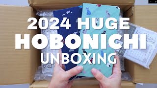 Huge Hobonichi 2024 unboxing amp haul l Weeks Cousin Bow amp Tie [upl. by Mansur]