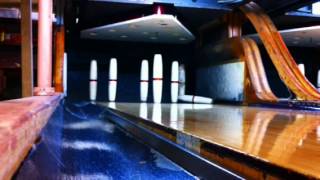 Candlepin Bowling with Vintage Wooden Brunswick quotRed Stripe [upl. by Anyotal]