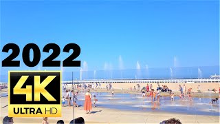 Oostende 🇧🇪 4K 60fps 🇧🇪 walk trainstation to beach 4K UHD 2022 Ostend [upl. by Drusie]