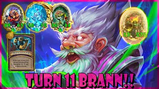 TURN 11 BRANN  Hearthstone Battlegrounds  Millhouse Manastorm [upl. by Airasor]