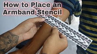 How To Place Armband Tattoo Stencil  Tamang Tattoos [upl. by Juan]