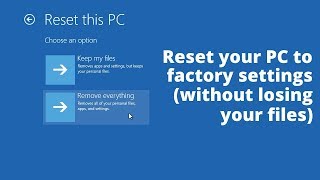 Windows 10 Reset your PC to factory settings without losing your files [upl. by Otreblig]