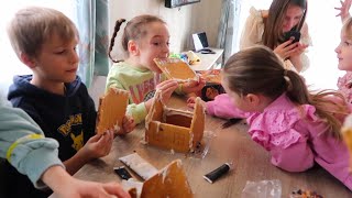 Making gingerbread houses with the kids 😊  The Radford Family [upl. by Cupo]