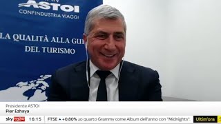 Sky TG 24  Lintervista al Presidente di ASTOI Pier Ezhaya in occasione di BIT2024 [upl. by Aihsekan846]