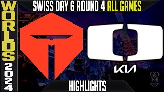 TES vs DK Highlights ALL GAMES  LoL Worlds 2024 Swiss Stage Day 6 Round 4 TOP Esports vs Damwon KIA [upl. by Kirk]