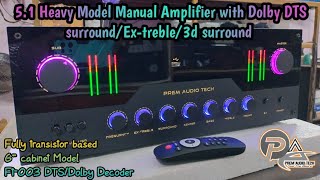 51 Manual Amplifier with Dolby DTS surround3 d surroundFt003 DecoderEx Treble [upl. by Alberta]