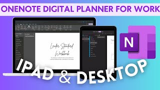 How to Quickly SetUp Microsoft OneNote Digital Planner on iPad and Desktop with PNG Templates [upl. by Amiel]