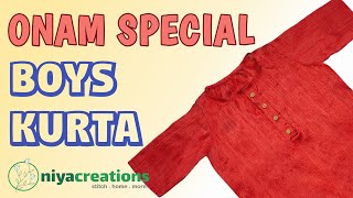 ബോയ്സ് കുർത്തജുബ്ബ  Boys Kurtha Jubba  Onam Special 2021  Cuttings amp Stitching  Niya Creations [upl. by Stacie]