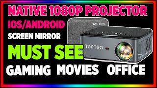 TOPTRO Projector Unbelievable features plus Native 1080P [upl. by Eddy]