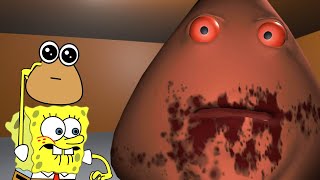 JOGO DE TERROR DO POU Bob Esponja jogando [upl. by Balch350]