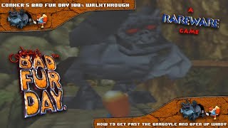 Conkers Bad Fur Day 100 Walkthrough  How To Get Past The Gargoyle And Open Up Windy [upl. by Vernor]