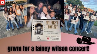 GRWM for a Lainey Wilson concert [upl. by Glarum246]