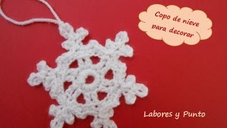 Como tejer este copo de nieve pequeño a ganchillo o crochet [upl. by Alurta]