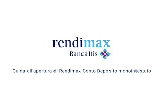 Come aprire Rendimax Conto Deposito cointestato [upl. by Niobe]