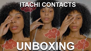 ITACHI UCHIHA MONGEKYO SHARINGAN CONTACTS  UNBOXING [upl. by Sirc]