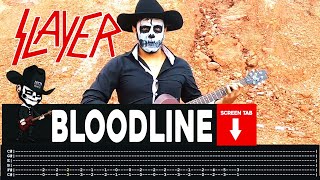 【SLAYER】 Bloodline  cover by Masuka  LESSON  GUITAR TAB [upl. by Elberta677]