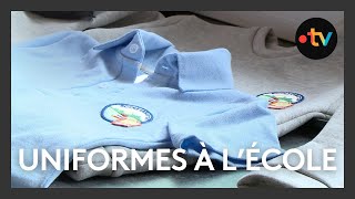 Essayage des futurs uniformes des élèves de primaire [upl. by Hiltan]