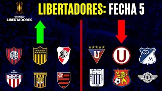 LIBERTADORES fecha 5 las PROBABILIDADES de pasar a Octavos y a la Sudamericana [upl. by Nidla]