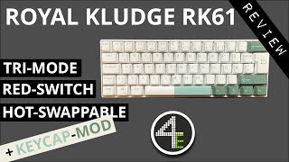 Royal Kludge RK61 RedSwitch TriMode Review  kabelloser Budget GamingKeyboard Sieger [upl. by Casey]