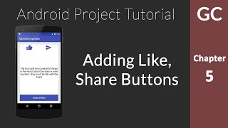 Android Tutorial 5  Adding Like Share Buttons [upl. by Edobalo]