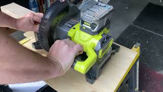 Product Review Ryobi 18V ONE Cordless 714 in Compound Miter Saw [upl. by Shiroma]