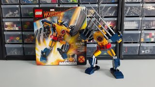 LEGO Marvel Wolverine Mech Armor 76202 Building Set Stop Motion It Builds Itself [upl. by Attenov]