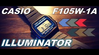 Casio F105W1A Watch Overview [upl. by Nonnaer573]