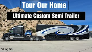 EXTREME SPACECRAFT 46FT CUSTOM SEMI TRAILER TOUR😍  😯INSIDE is unbelievable RV Lifestyle HDT RV [upl. by Ewall]