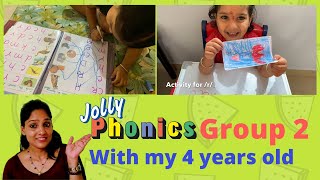 Worksheets  Activities Writing work with a 4yearold  Jolly Phonics Group 2  phonics [upl. by Aynek]