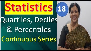 18 quotCalculation of Quartiles Deciles amp Percentiles in Continuous Seriesquot from Statistics Subject [upl. by Koralle138]